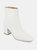 Women's Tru Comfort Foam Wide Width Haylinn Leather Booties - Matte/White