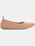 Women's Tru Comfort Foam Wide Width Jersie Foldable Flat - Tan/Taupe