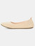 Women's Tru Comfort Foam Wide Width Jersie Foldable Flat - Tan/Taupe