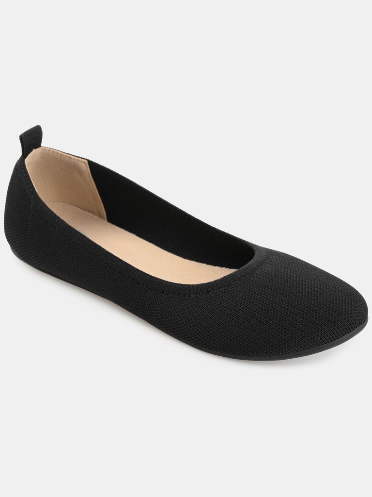 Women's Tru Comfort Foam Wide Width Jersie Foldable Flat - Black
