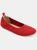 Women's Tru Comfort Foam Wide Width Jersie Foldable Flat - Red
