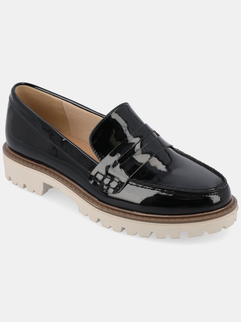 Women's Tru Comfort Foam Wide Width Kenly Flats - Patent/Black