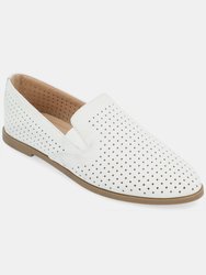 Women's Tru Comfort Foam Wide Width Lucie Flat - White