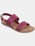 Women's Wide Width Lavine Sandals - Raspberry