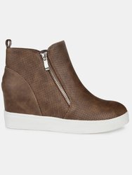 Women's Wide Width Pennelope Sneaker Wedge - Brown