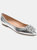 Women's Wide Width Renzo Flat - Silver