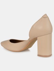 Journee Signature Women's Genuine Leather Jillian Pump