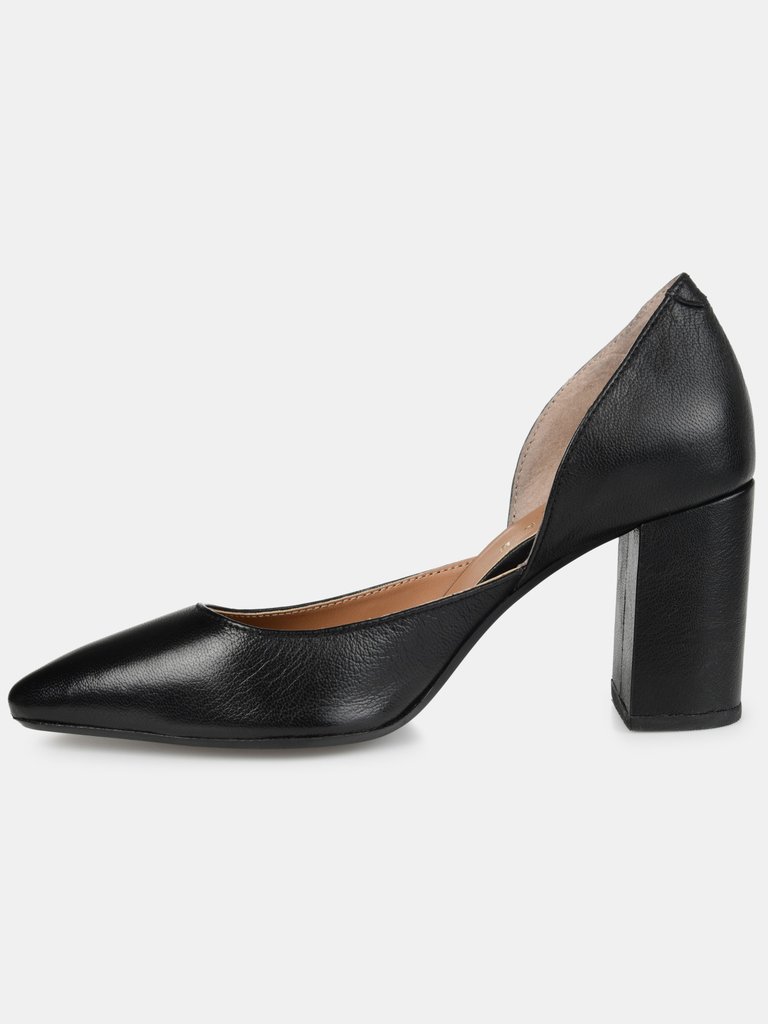 Journee Signature Women's Genuine Leather Jillian Pump