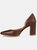 Journee Signature Women's Genuine Leather Jillian Pump