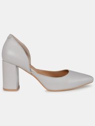 Journee Signature Women's Genuine Leather Jillian Pump