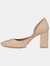 Journee Signature Women's Genuine Leather Jillian Pump