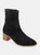 Journee Signature Women's Genuine Leather Tru Comfort Foam Airly Bootie - Black