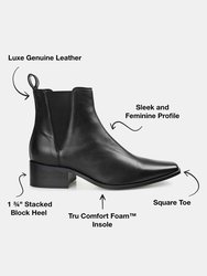 Journee Signature Women's Genuine Leather Tru Comfort Foam Brooklee Bootie