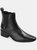 Journee Signature Women's Genuine Leather Tru Comfort Foam Brooklee Bootie - Black