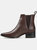 Journee Signature Women's Genuine Leather Tru Comfort Foam Brooklee Bootie