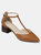 Journee Signature Women's Genuine Leather Tru Comfort Foam Cameela Pump - Brown