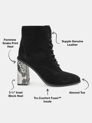 Journee Signature Women's Genuine Leather Tru Comfort Foam Edda Bootie