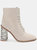 Journee Signature Women's Genuine Leather Tru Comfort Foam Edda Bootie