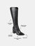 Journee Signature Women's Genuine Leather Tru Comfort Foam Extra Wide Calf Laila Boot