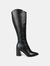 Journee Signature Women's Genuine Leather Tru Comfort Foam Extra Wide Calf Laila Boot