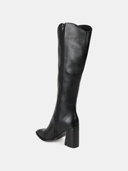 Journee Signature Women's Genuine Leather Tru Comfort Foam Extra Wide Calf Laila Boot