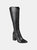 Journee Signature Women's Genuine Leather Tru Comfort Foam Extra Wide Calf Laila Boot - Black