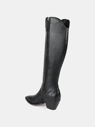 Journee Signature Women's Genuine Leather Tru Comfort Foam Extra Wide Calf Pryse Boot