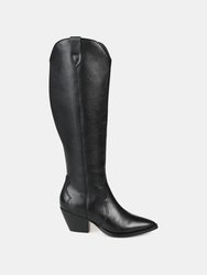 Journee Signature Women's Genuine Leather Tru Comfort Foam Extra Wide Calf Pryse Boot