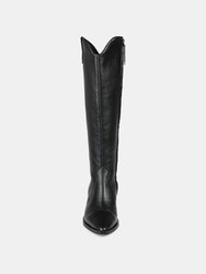 Journee Signature Women's Genuine Leather Tru Comfort Foam Extra Wide Calf Pryse Boot