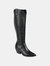 Journee Signature Women's Genuine Leather Tru Comfort Foam Extra Wide Calf Pryse Boot - Black