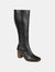 Journee Signature Women's Genuine Leather Tru Comfort Foam Extra Wide Calf Tamori Boot - Black