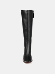 Journee Signature Women's Genuine Leather Tru Comfort Foam Extra Wide Calf Tamori Boot