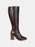 Journee Signature Women's Genuine Leather Tru Comfort Foam Extra Wide Calf Tamori Boot