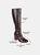 Journee Signature Women's Genuine Leather Tru Comfort Foam Extra Wide Calf Tamori Boot