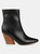 Journee Signature Women's Genuine Leather Tru Comfort Foam Hydra Bootie