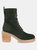 Journee Signature Women's Genuine Leather Tru Comfort Foam Malle Bootie