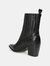 Journee Signature Women's Genuine Leather Tru Comfort Foam Markka Bootie