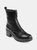 Journee Signature Women's Genuine Leather Tru Comfort Foam Norrah Bootie - Black