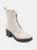 Journee Signature Women's Genuine Leather Tru Comfort Foam Norrah Bootie - Bone