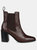 Journee Signature Women's Genuine Leather Tru Comfort Foam Rowann Bootie