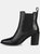 Journee Signature Women's Genuine Leather Tru Comfort Foam Rowann Bootie