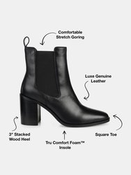 Journee Signature Women's Genuine Leather Tru Comfort Foam Rowann Bootie