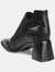 Journee Signature Women's Genuine Leather Tru Comfort Foam Stylla Bootie