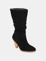 Journee Signature Women's Genuine Leather Tru Comfort Foam Syrinn Boot - Black