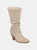 Journee Signature Women's Genuine Leather Tru Comfort Foam Syrinn Boot - Sand