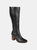 Journee Signature Women's Genuine Leather Tru Comfort Foam Tamori Boot  - Black