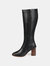 Journee Signature Women's Genuine Leather Tru Comfort Foam Tamori Boot 