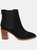 Journee Signature Women's Genuine Leather Tru Comfort Foam Tazlyn Bootie