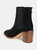 Journee Signature Women's Genuine Leather Tru Comfort Foam Tazlyn Bootie