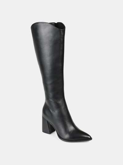 Journee Signature Journee Signature Women's Genuine Leather Tru Comfort Foam Wide Calf Laila Boot product